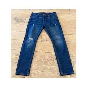 Sherman Morgan Jeans Skinny Fit Dark Wash Distressed Talla 34 Hecho en Mexico